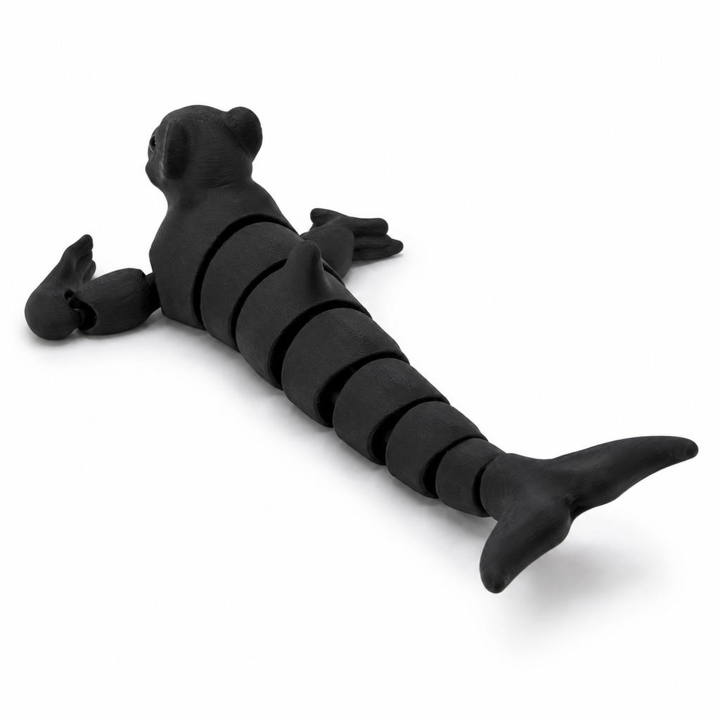 Ningen Articulated Fidget Toy — 3D Printed Antarctic Cryptid Figure