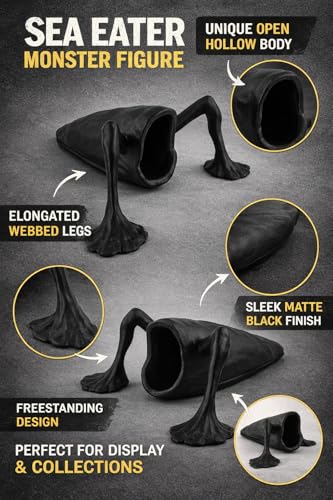 Sea Eater Model Fidget Toy for Bloop Vs El Gran Maja Sea Creature, Black