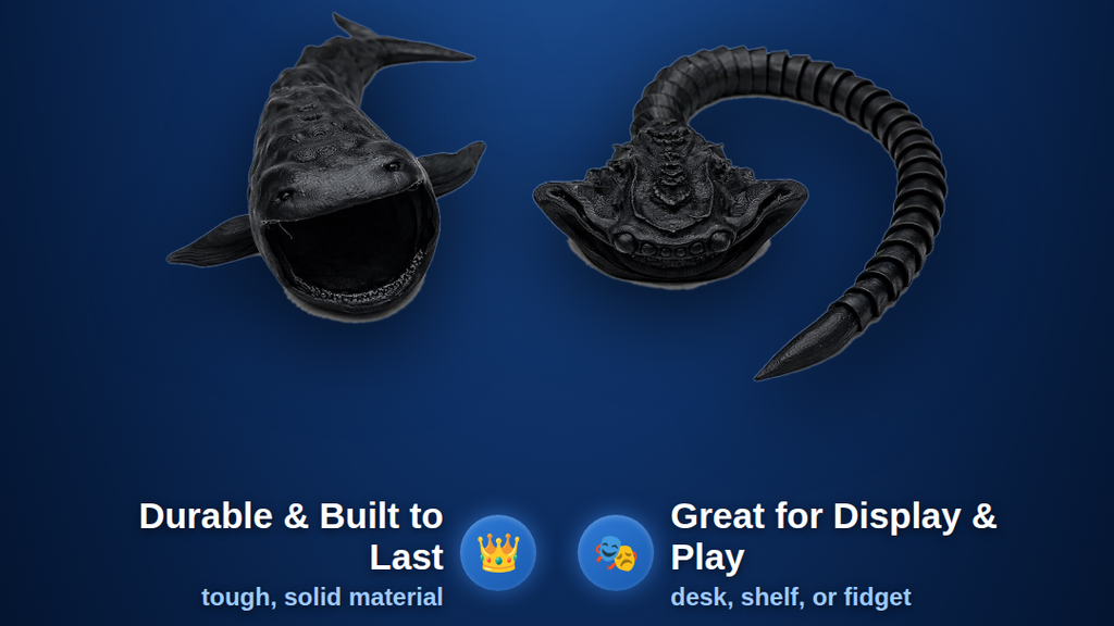 Bloop vs El Gran Maja Sea Creature Toys, 2-Pack